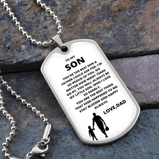 To My Son Dog Tag (Love Dad)