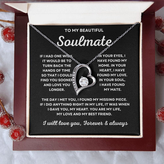 To My Beautiful Soulmate - Forever Love Necklace