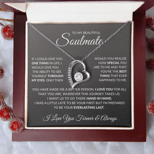 To My Beautiful Soulmate - Forever Love Necklace