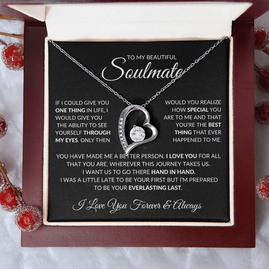 To My Beautiful Soulmate - Forever Love Necklace