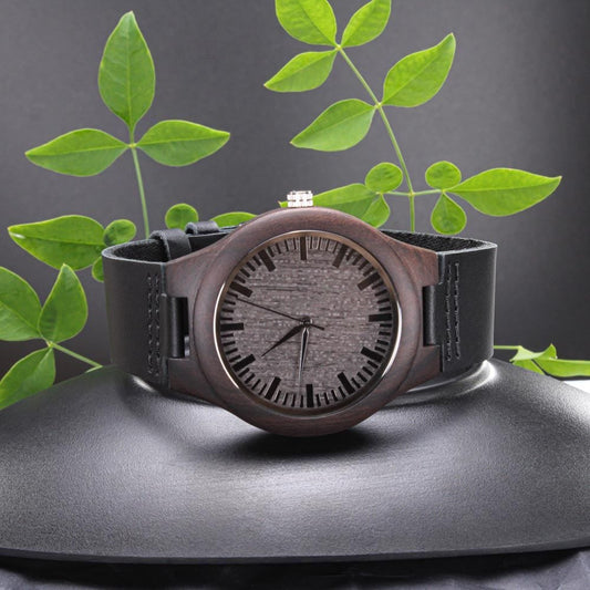 To My Husband - Engraved Wooden Watch