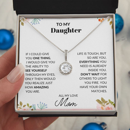 To My Daughter Love Mom - Eternal Hope Necklace