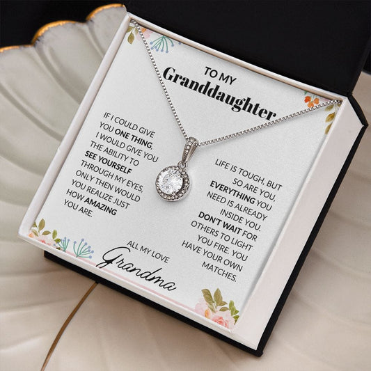To My Granddaughter Love Grandma - Eternal Hope Necklace