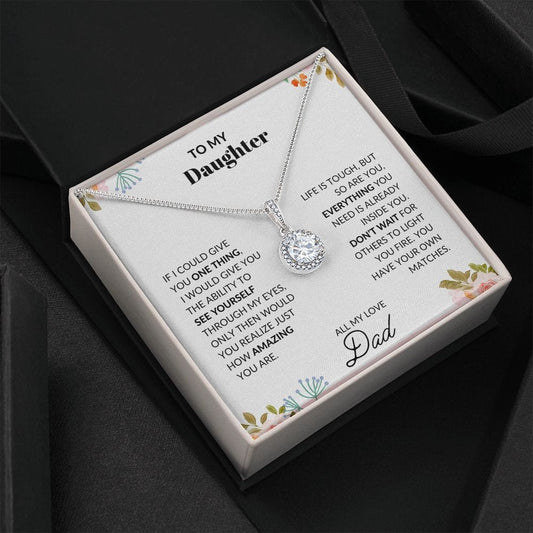 To My Daughter Love Dad - Eternal Hope Necklace