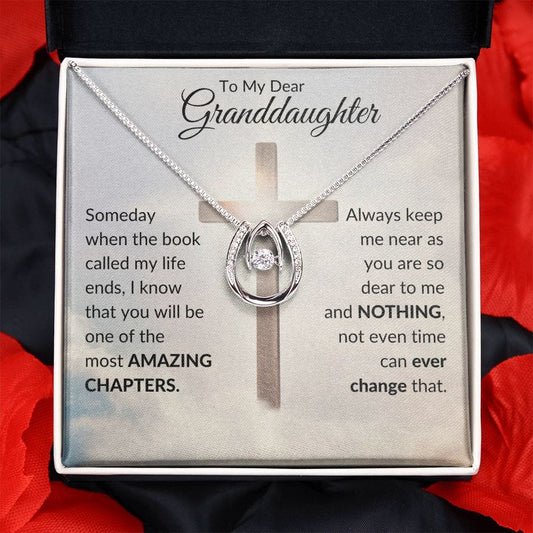 To My Dear Granddaughter - Lucky in Love Necklace