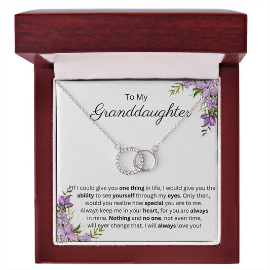 To My Granddaughter - Perfect Pair Necklace