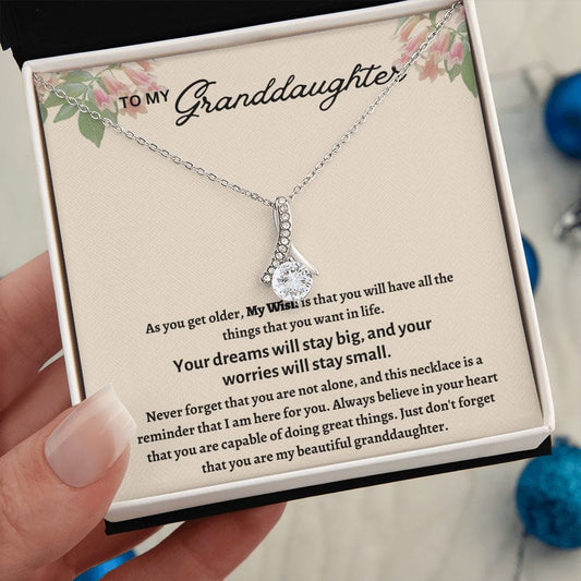To My Granddaughter Alluring Beauty Necklace