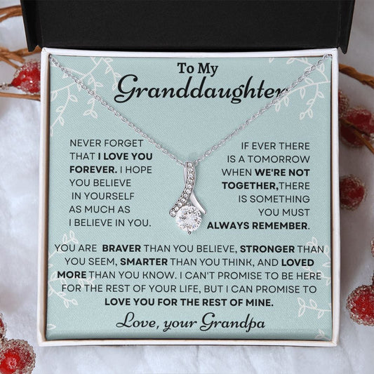 To My Granddaughter Love Grandpa - Alluring Beauty Necklace
