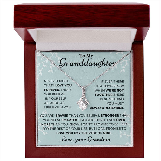 To My Granddaughter Love Grandma - Alluring Beauty Necklace