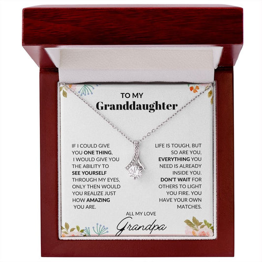 To My Granddaughter Love Grandpa - Alluring Beauty Necklace