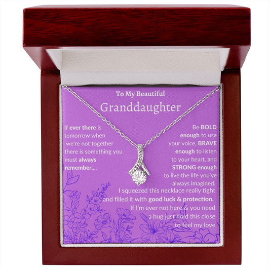 To My Beautiful Granddaughter - Alluring Beauty Necklace