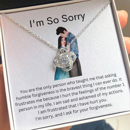 I'm So Sorry - Love Knot Necklace