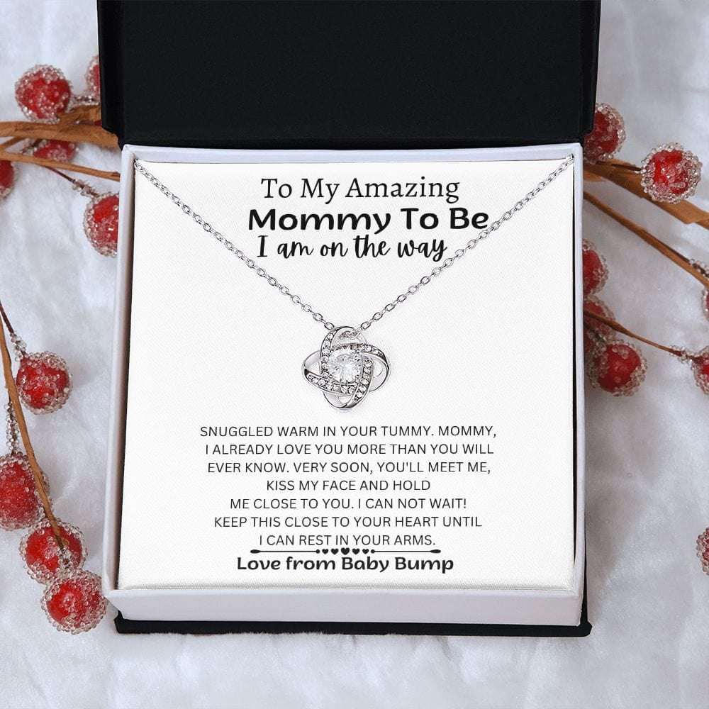 To My Amazing Mommy To Be - Love Knot Necklace