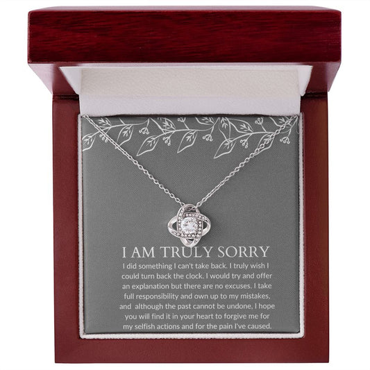 I am Truly Sorry - Love Knot Necklace