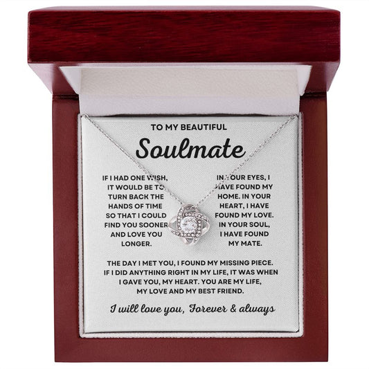 To My Beautiful Soulmate - Love Knot Necklace