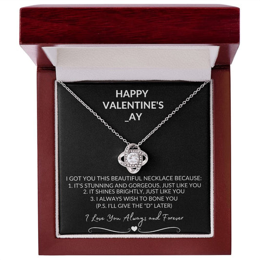 HAPPYVALENTINE'S_AY -LOVE KNOT NECKLACE