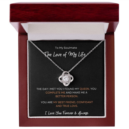 To My Soulmate - Love Knot Necklace