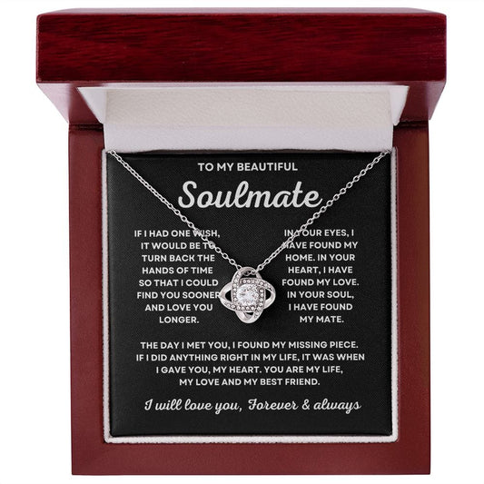 To My Beautiful Soulmate - Love Knot Necklace