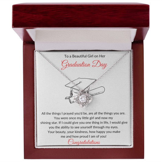 To a Beautiful Girl on Her Graduation - Love Knot Necklace