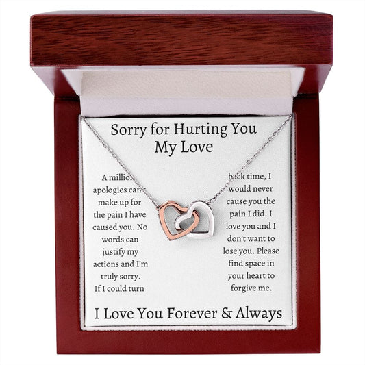 Sorry for Hurting You - Interlocking Hearts Necklace