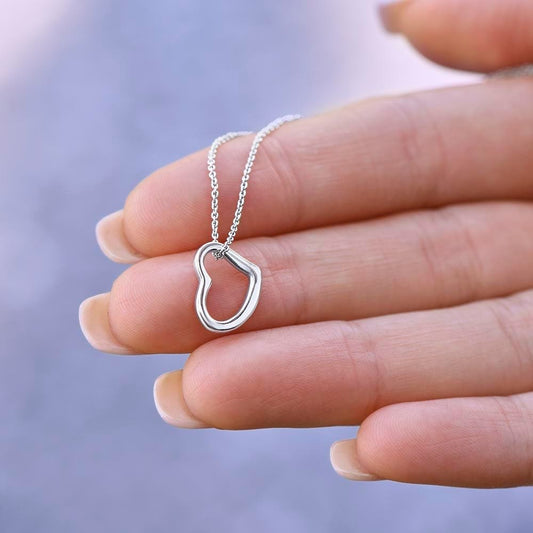 To My Beautiful Wife - Delicate Heart Necklace