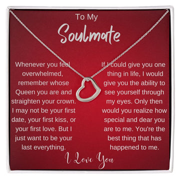 To My Soulmate - Delicate Heart Necklace