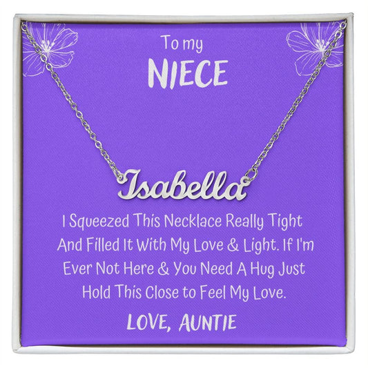 Personalized Name Necklace - To My Niece Love Auntie - forallmylove39
