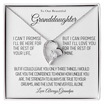 To Our Beautiful Granddaughter Love Grandpa - Heart