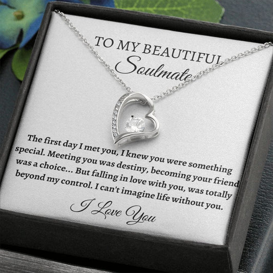 To My Beautiful Soulmate - Forever Love Necklace