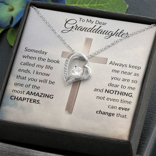 To My Dear Granddaughter - Forever Love Necklace