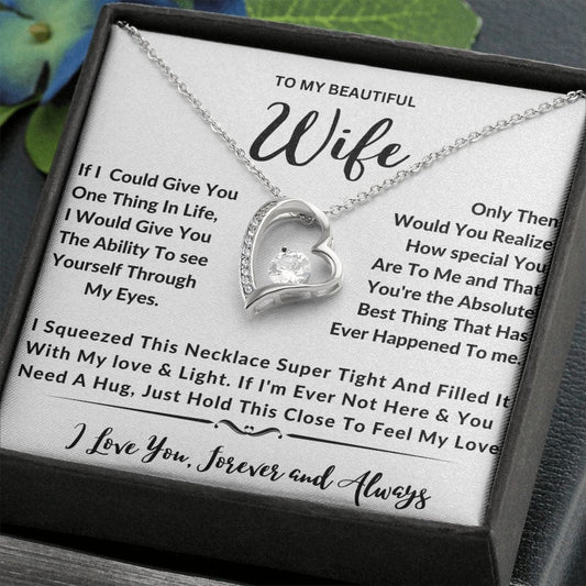 To My Beautiful Wife - Forever Love Necklace