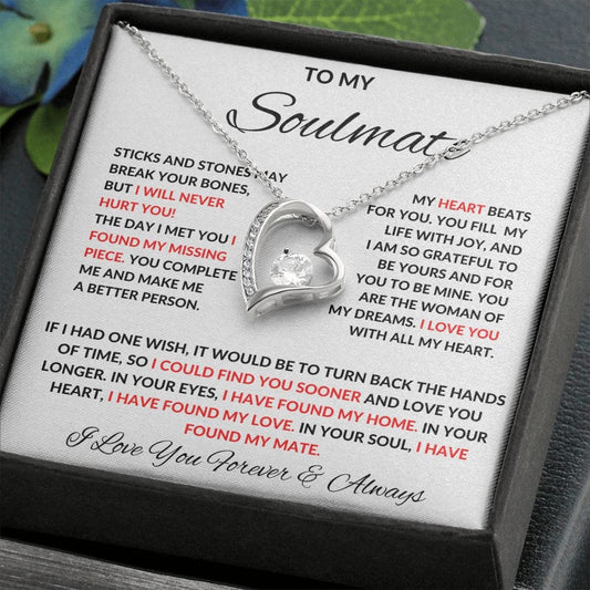 To My Soulmate- Forever Love Necklace